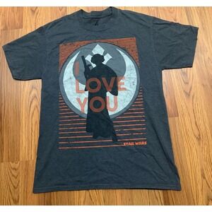 Star Wars Princess Leia I Love You Shirt Mens Medium Disney Parks Graphic Tee